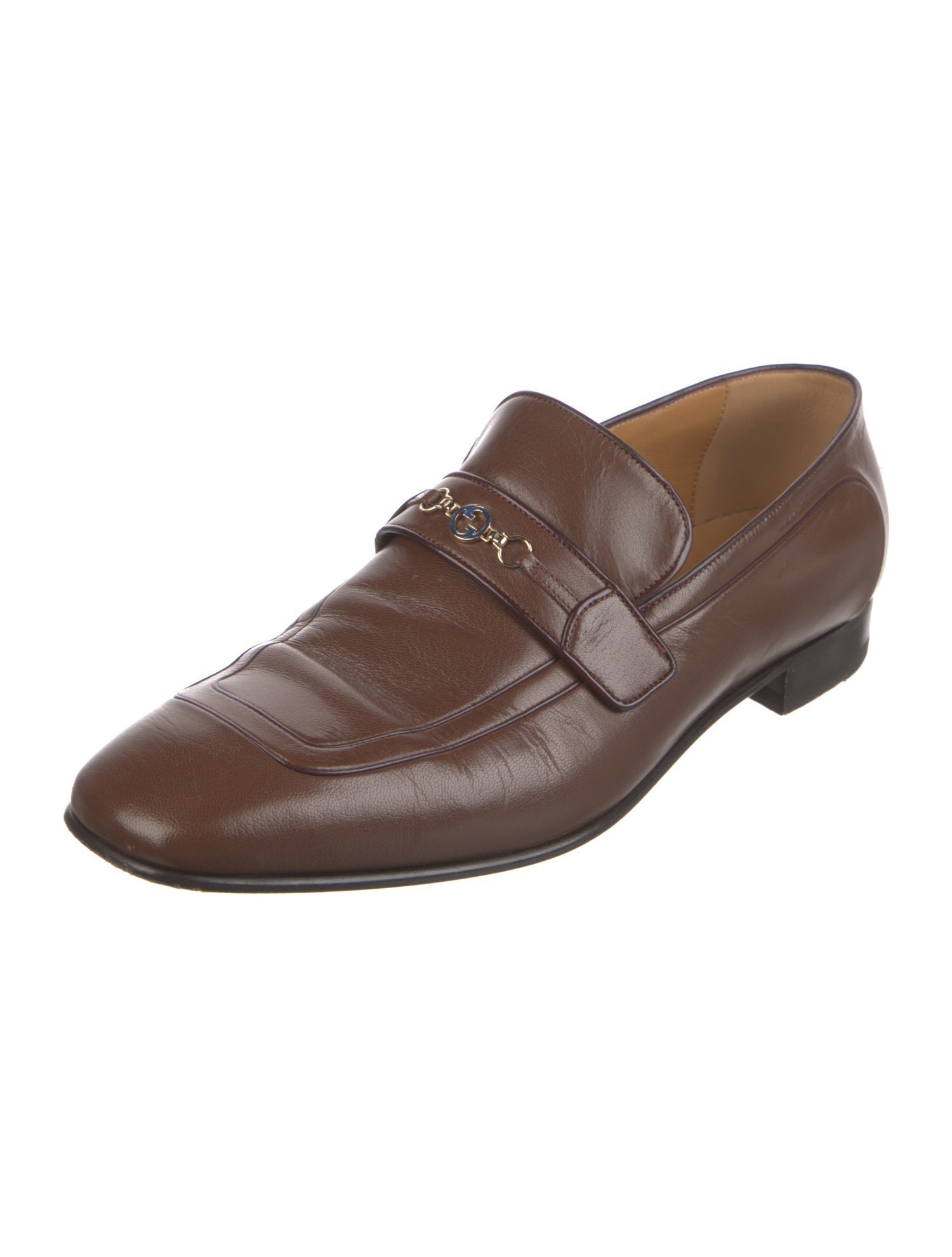 Gucci 1955 Horsebit Accent Leather Monk Straps